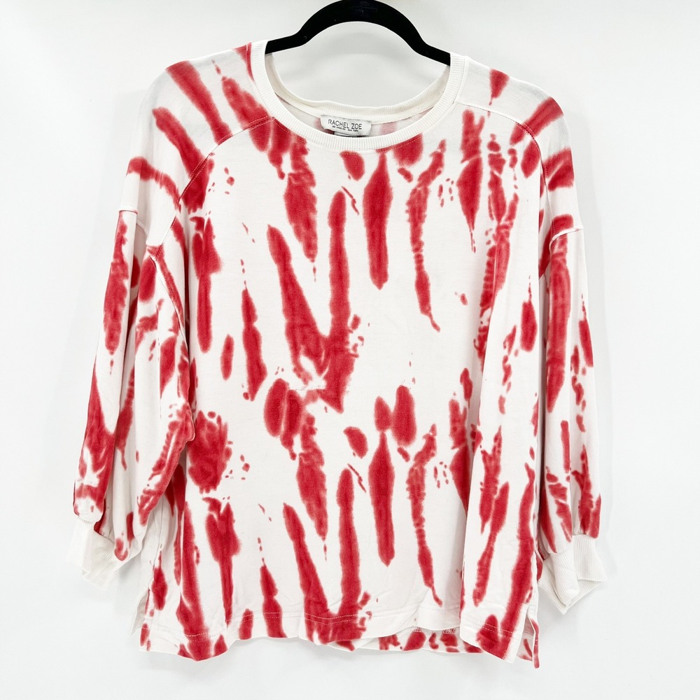 RACHEL ZOE Tie Dye Sweatshirt Crew Neck Long Sleeve Casual Top Womens Size S